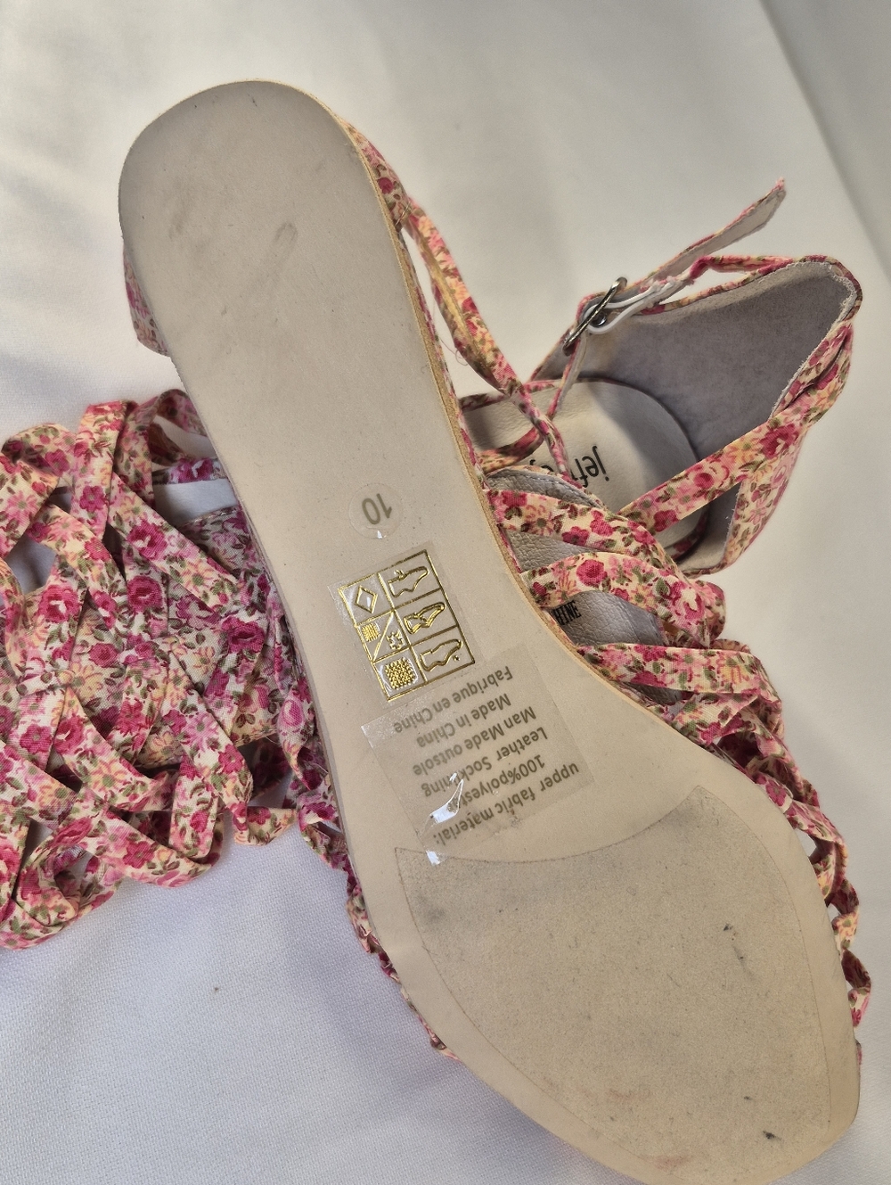 Jeffrey Campbell Women's 10 Kithira Micro Wedge Sandals Pink Sandals Shoes NEW - Picture 8 of 10